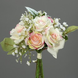 Bouquet Rose-Gypsophile...