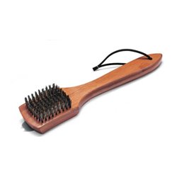 Petite brosse avec manche bois&grattoir metal