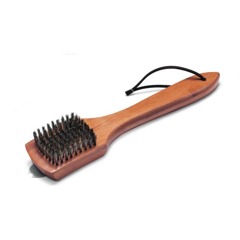 Petite brosse avec manche bois&grattoir metal