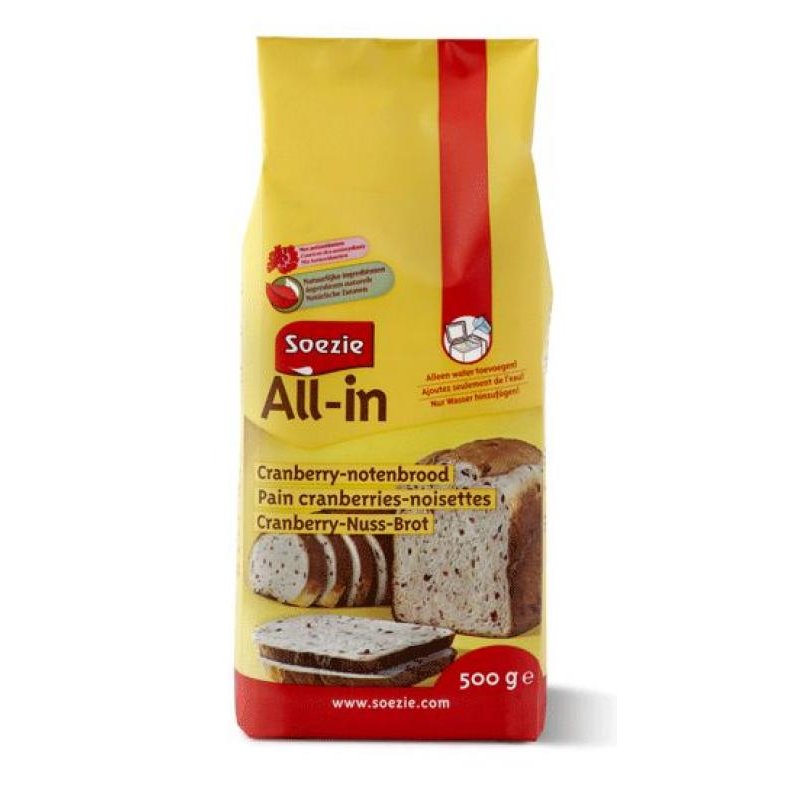 Farine all-in pour pain canberry-noisettes 500g