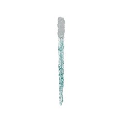 Stalactite plast a/paill 38cm bleu clair