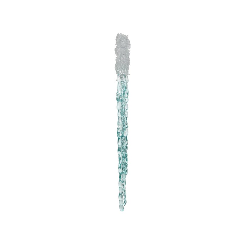 Stalactite plast a/paill 38cm bleu clair