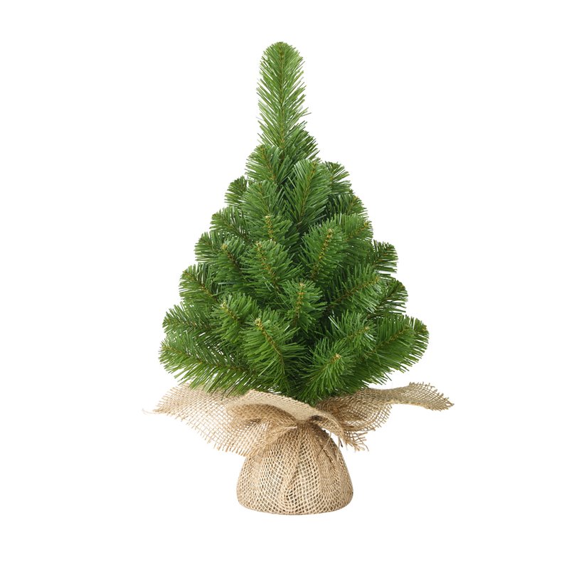 Sapin de Noël Norton toile de jute 40 branches ø20-H45 vert