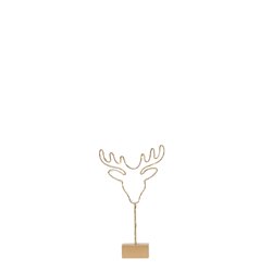 Tête de cerf pile 5x15-H16.5 or