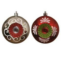 Boule plast deco relief ø8 assortie 2cls