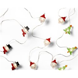 Guirlande a/micro led clign 190cm-20l argent/blanc chaud 3ass