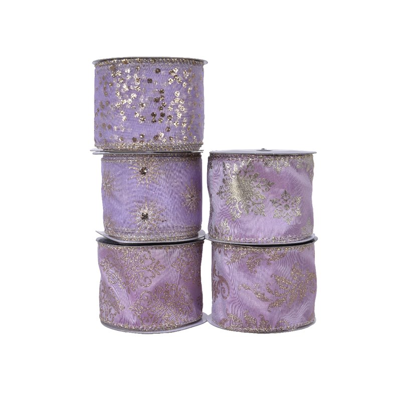 Ruban pes laitonne a/paill 6.3x270cm lilas