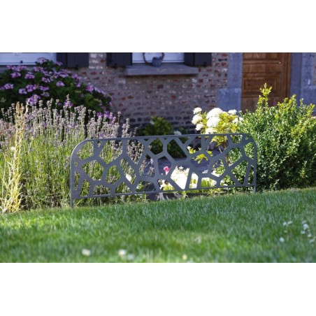 Bordure Décorative Jardin En Métal époxy 'Classic Metal Border' - 1m X 0.4m, Couleur Rouille Antique, Forme Losange