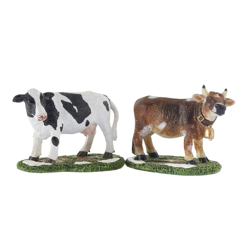 Vache et taureau 2 pièces 9x15.5-H6 couleur mixed