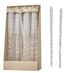 Ornement glaçon 2-H41 2ass blanc