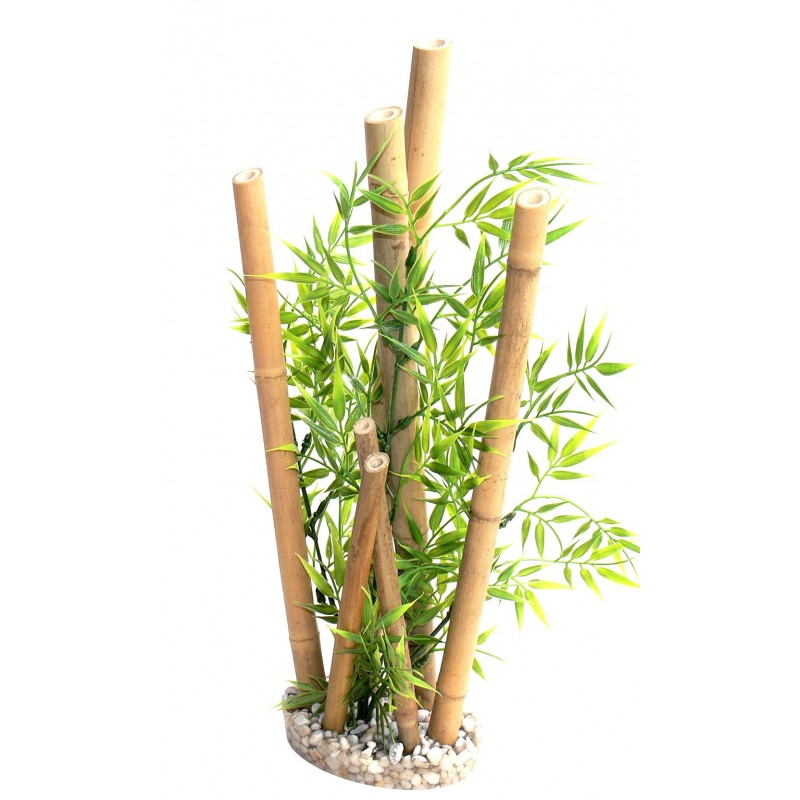 Tyrol - Décoration Bambou Large Plantes pour Aquarium - 25cm