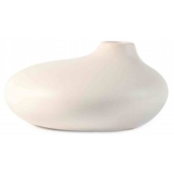 Vase Ø13-H6.8 Céramique blanc