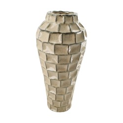 Vase Motif Carré Beige En...