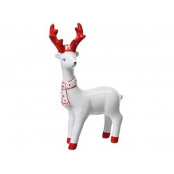 Cerf Rouge/Blanc H18.5 En...