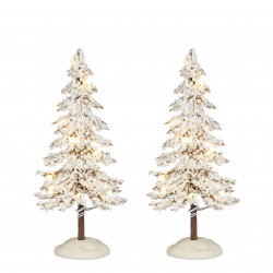 Sapin Enneigé X2 Led Blanc...