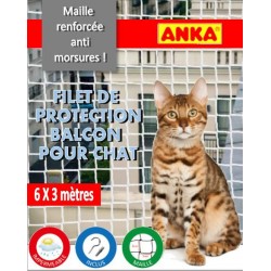 Filet pour chats, filet de protection pour chats, filet pour chats pour le  balcon, 6x3m, transparent