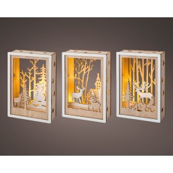 Scene Foret Led/Pile Blanc...
