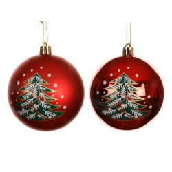 Boule Sapin Rouge En...