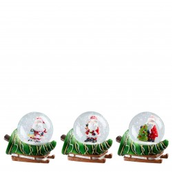 Boule À Eau Père Noël Vert...