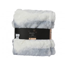 Plaid Fourrure Blanc/Bleu...