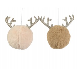 Boule bois de cerf crème Ø9...
