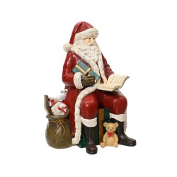 Père noël lecture rouge H18...