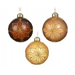 Boule fleur marron Ø8 -...