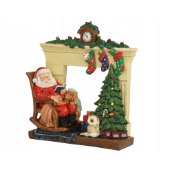 Décor cheminé rouge H28.5 -...
