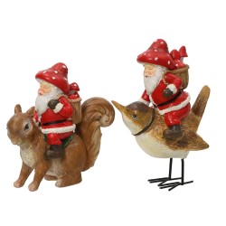 Père noël sur animaux à...