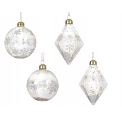 Boule flocon transparent Ø8...