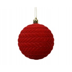 Boule velours rouge Ø8 -...