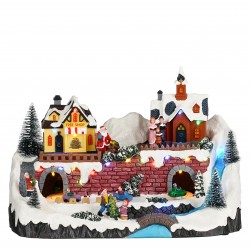 Village De Noël Avec Des...