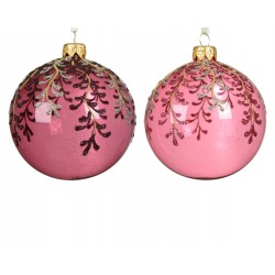Boule feuillage rose Ø8 -...