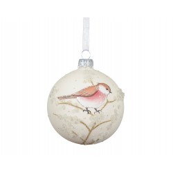 Boule oiseau blanc Ø8 -...