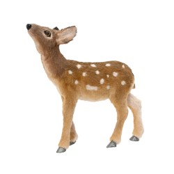 Cerf tete en l'air brun H34...