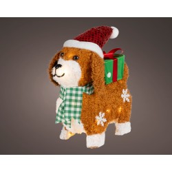 Chien tissu 25LED/PILE...
