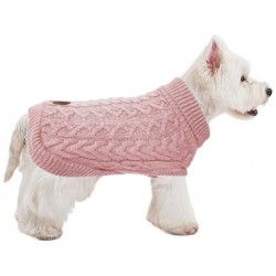 JACQUARD Pull Taille 45 Rose