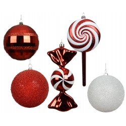 Boite de boule rouge/blanc...