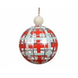 Boule carreaux rouge/blanc...